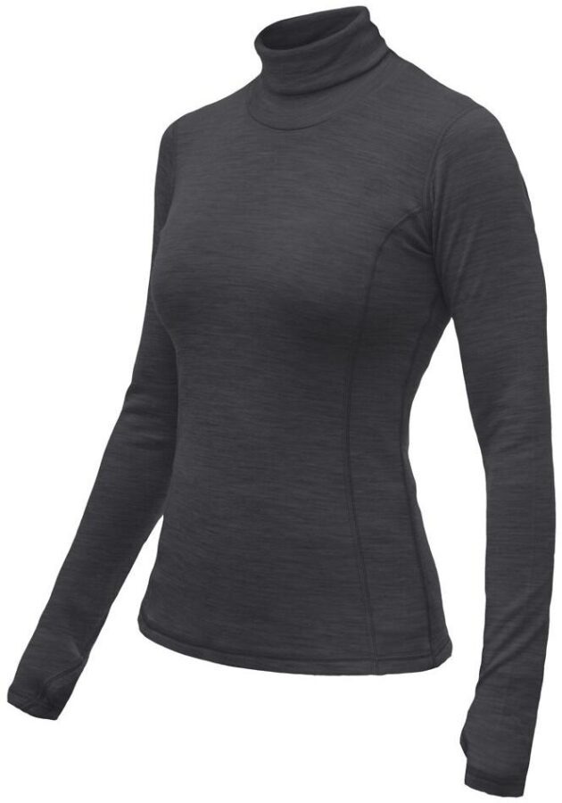 Sensor Merino Bold dámské triko dl.rukáv roll neck anthracite gray M