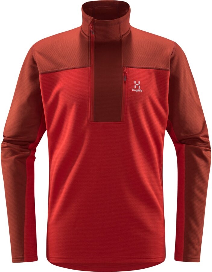 Haglöfs Mikina ROC Flash Mid Halfzip červená M